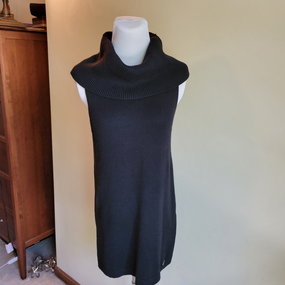 Michael Kors Small Black Knit Cowl Dress Tunic
